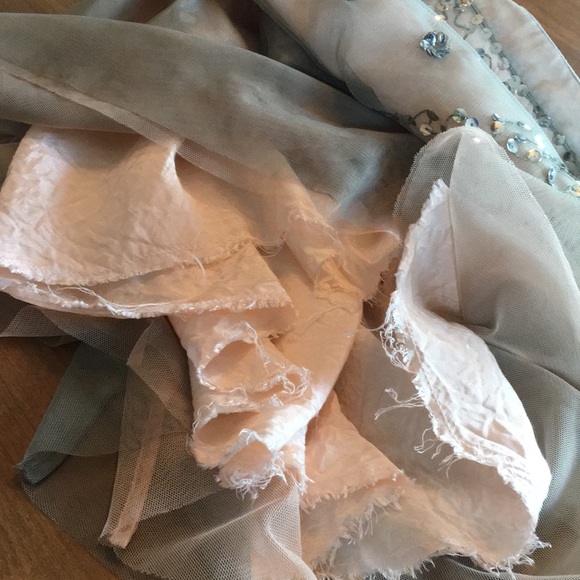 Vintage Y2K Lux brand tulle mesh silver sequin skirt ethereal pixie ballerina 🩰 - Picture 15 of 15